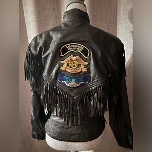 Wilson’s Harley Owners Club Fringe Leather Jacket
